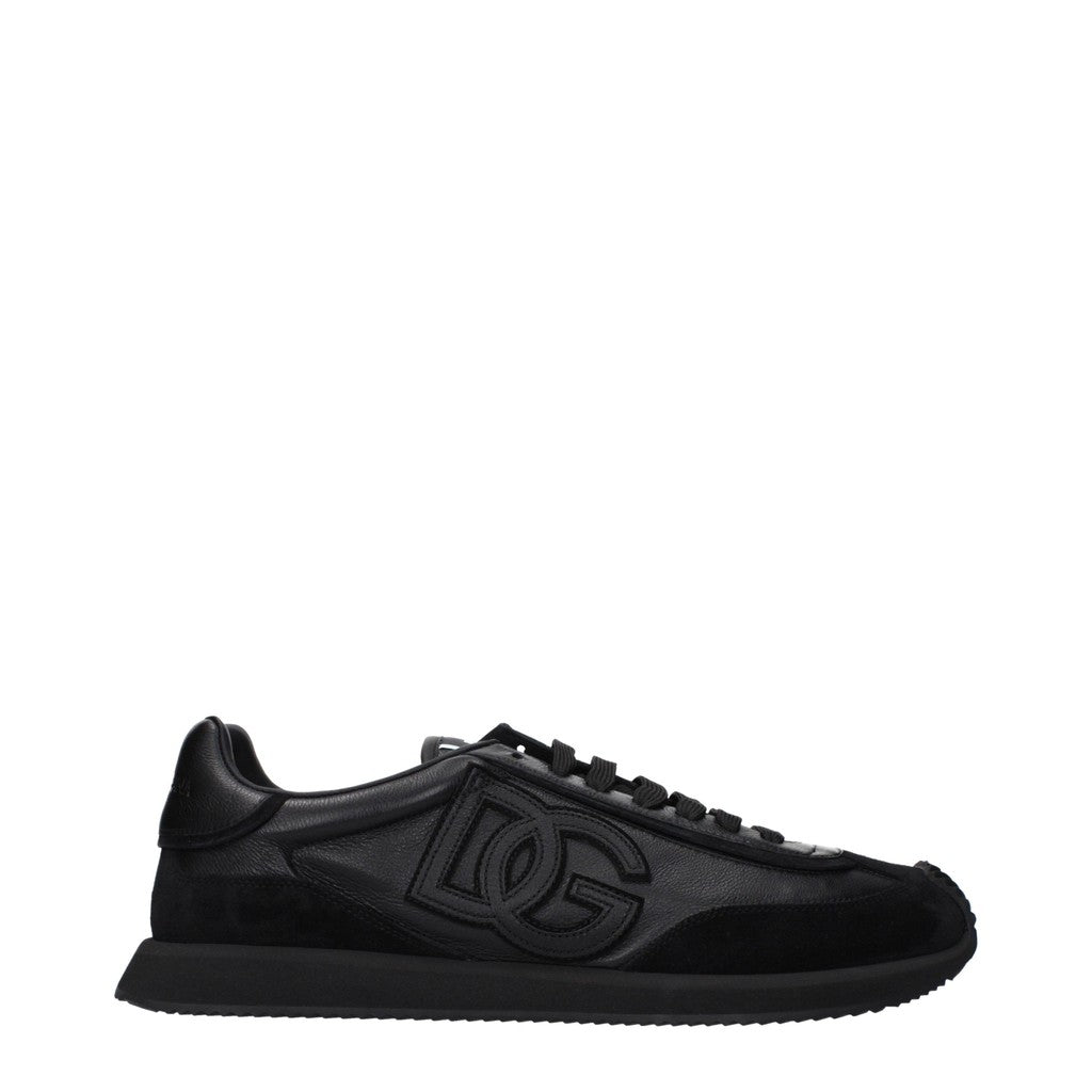 Dolce & Gabbana Sneakers van leer en suède met veters