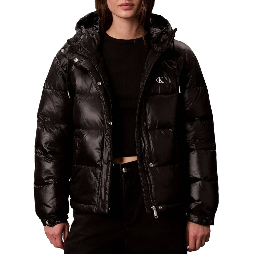 Calvin Klein Donsjas met capuchon en logo