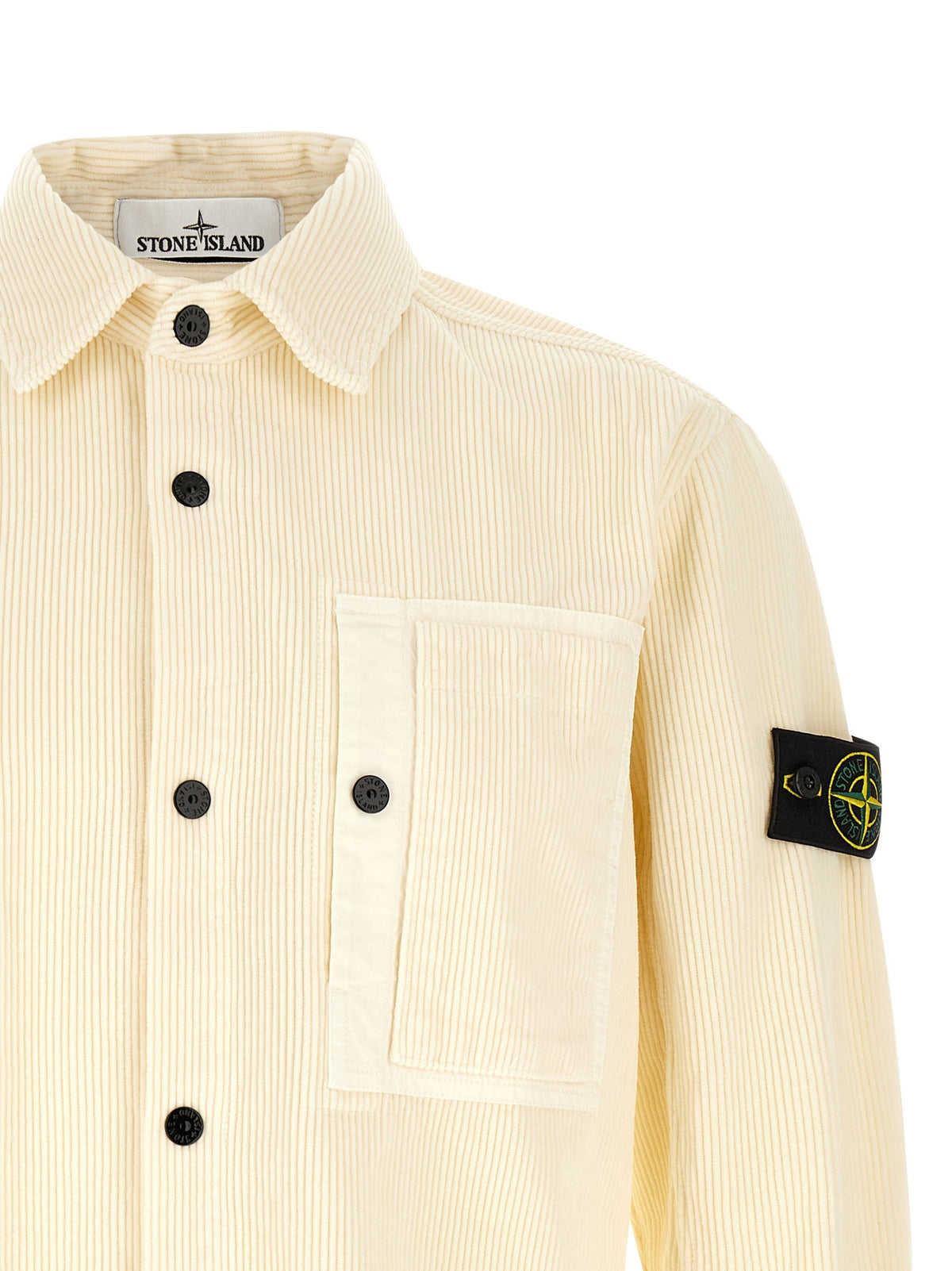 Stone Island Corduroy overshirt – Ivoor