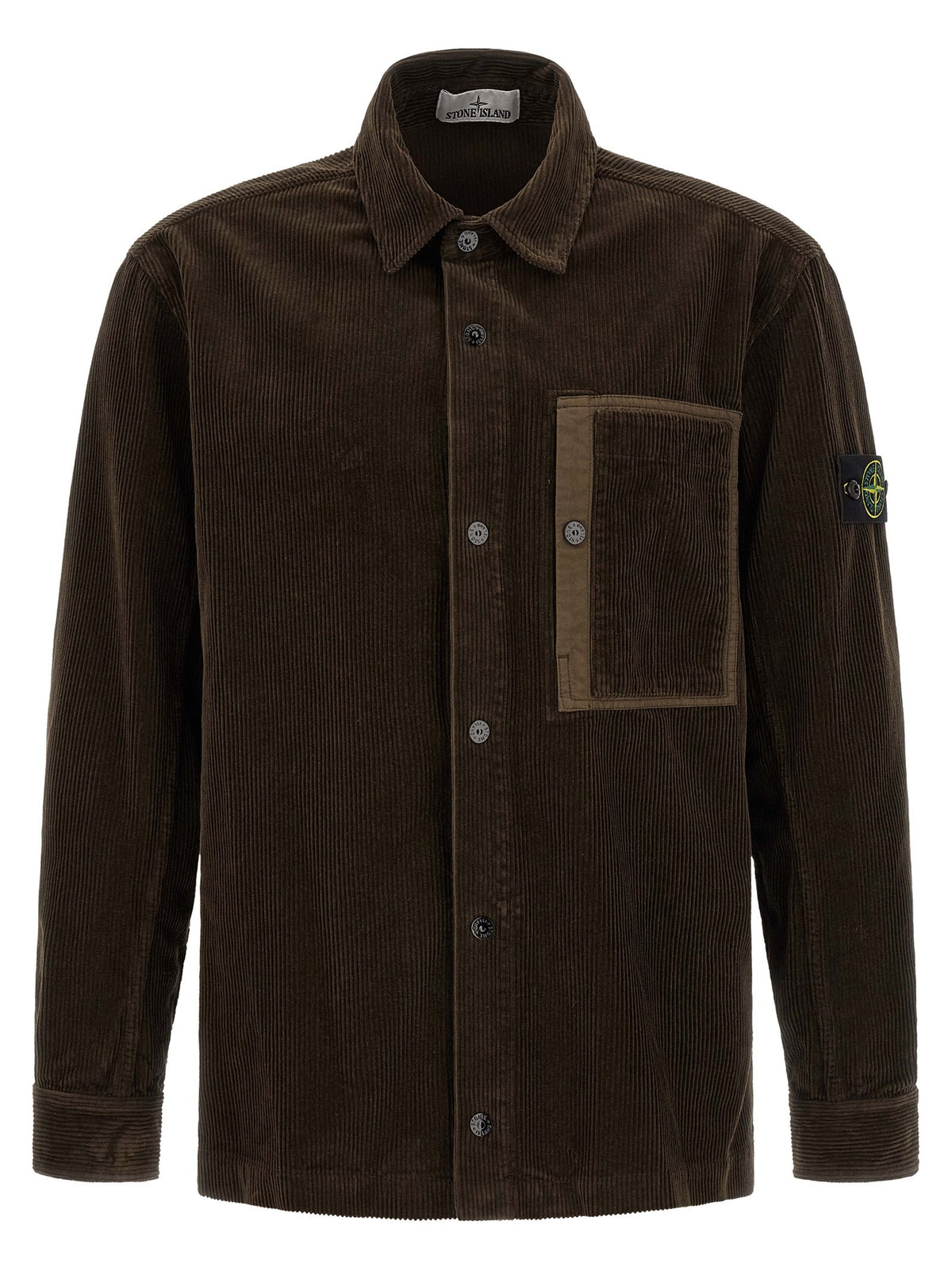Stone Island Ribfluwelen Overshirt – Donkerbruin