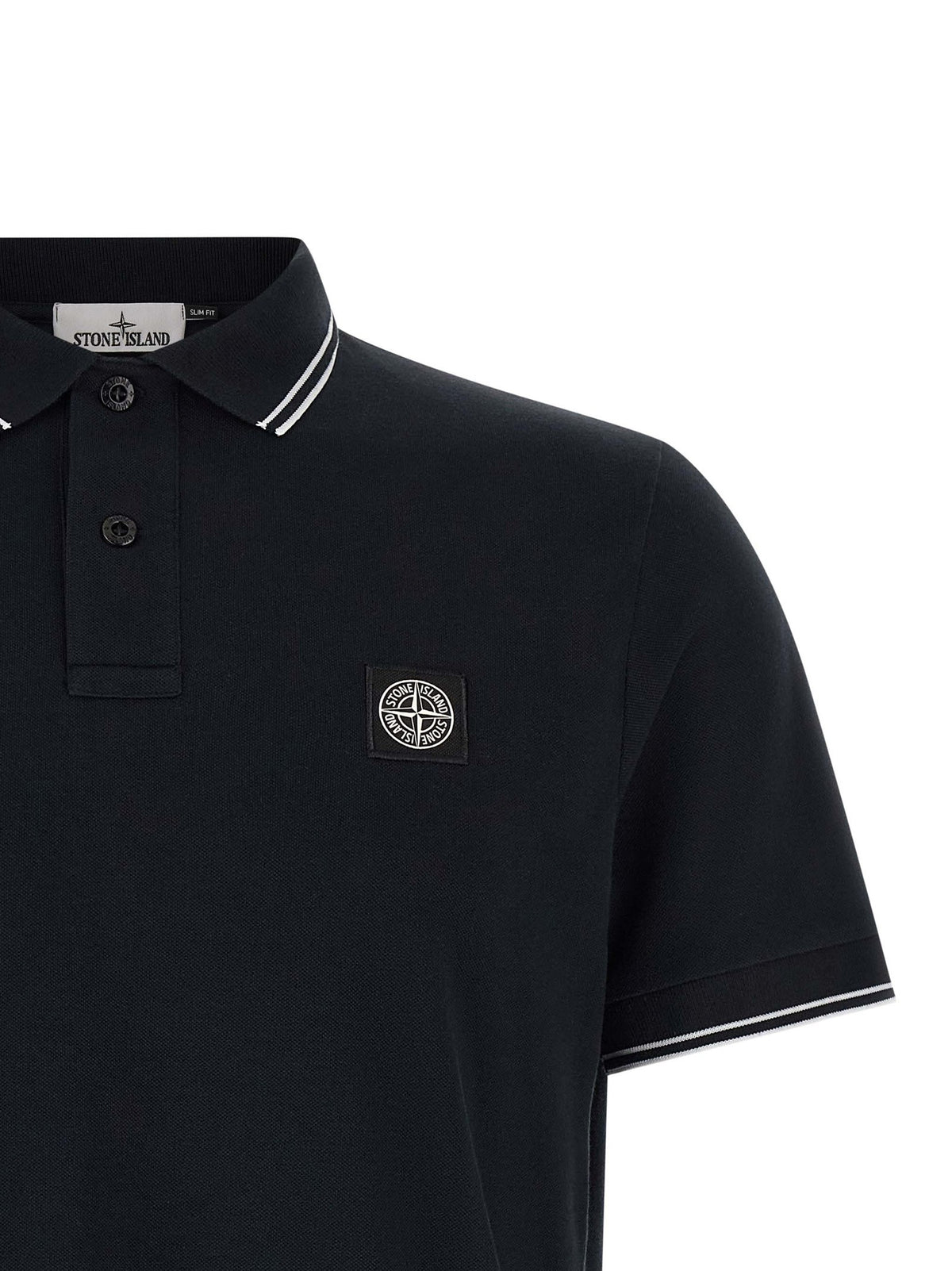 Stone Island Stretch Piqué Polo – Marineblauw