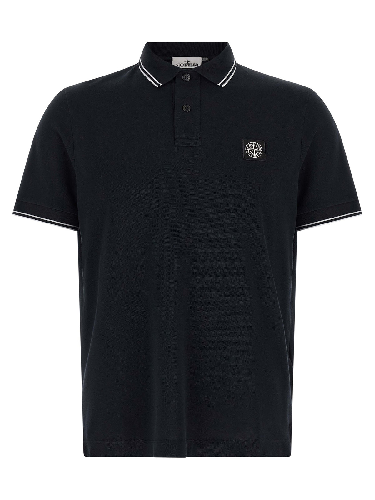 Stone Island Stretch Piqué Polo – Marineblauw