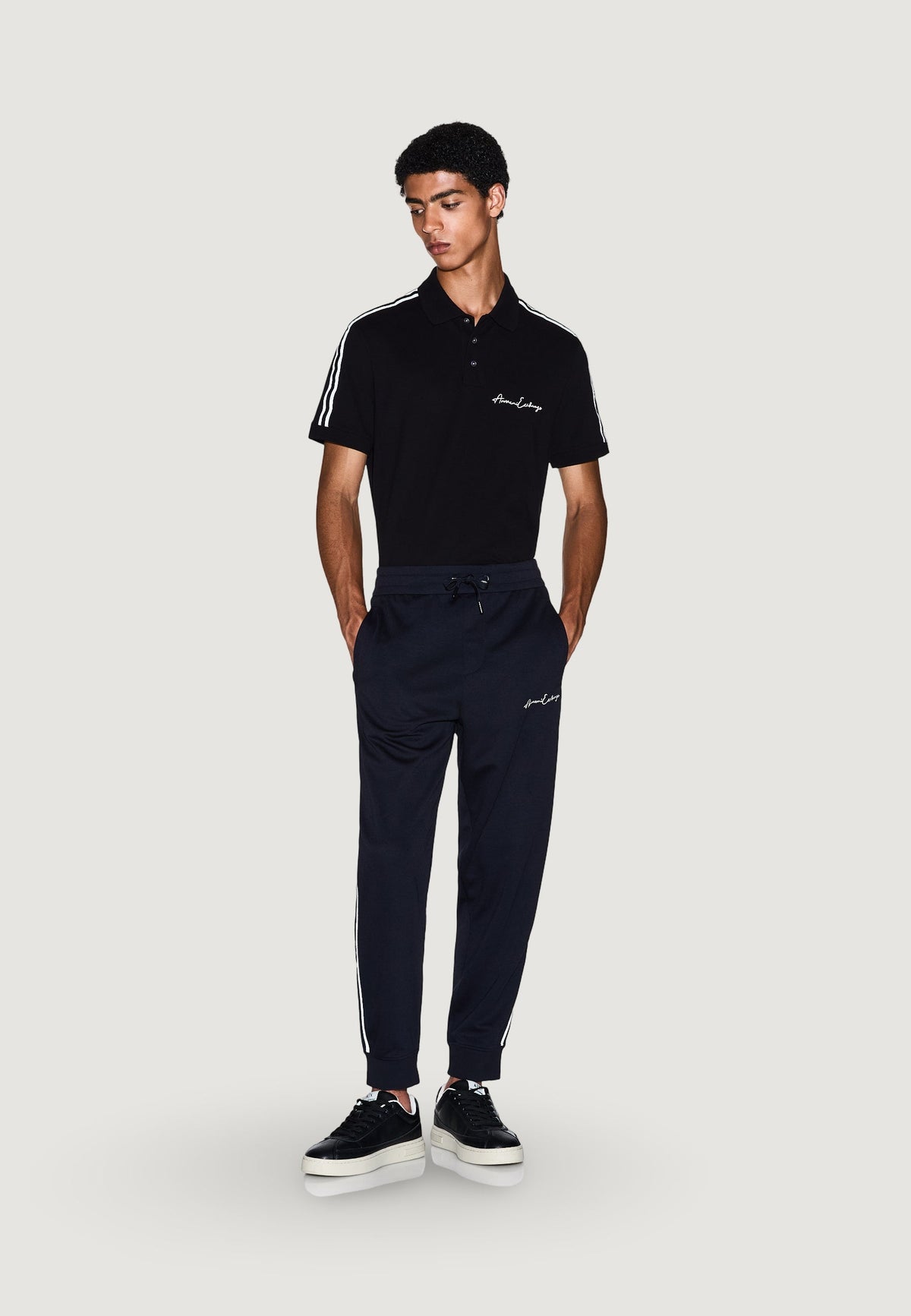 Armani Exchange Joggingbroek van Polyestermix – Blauw