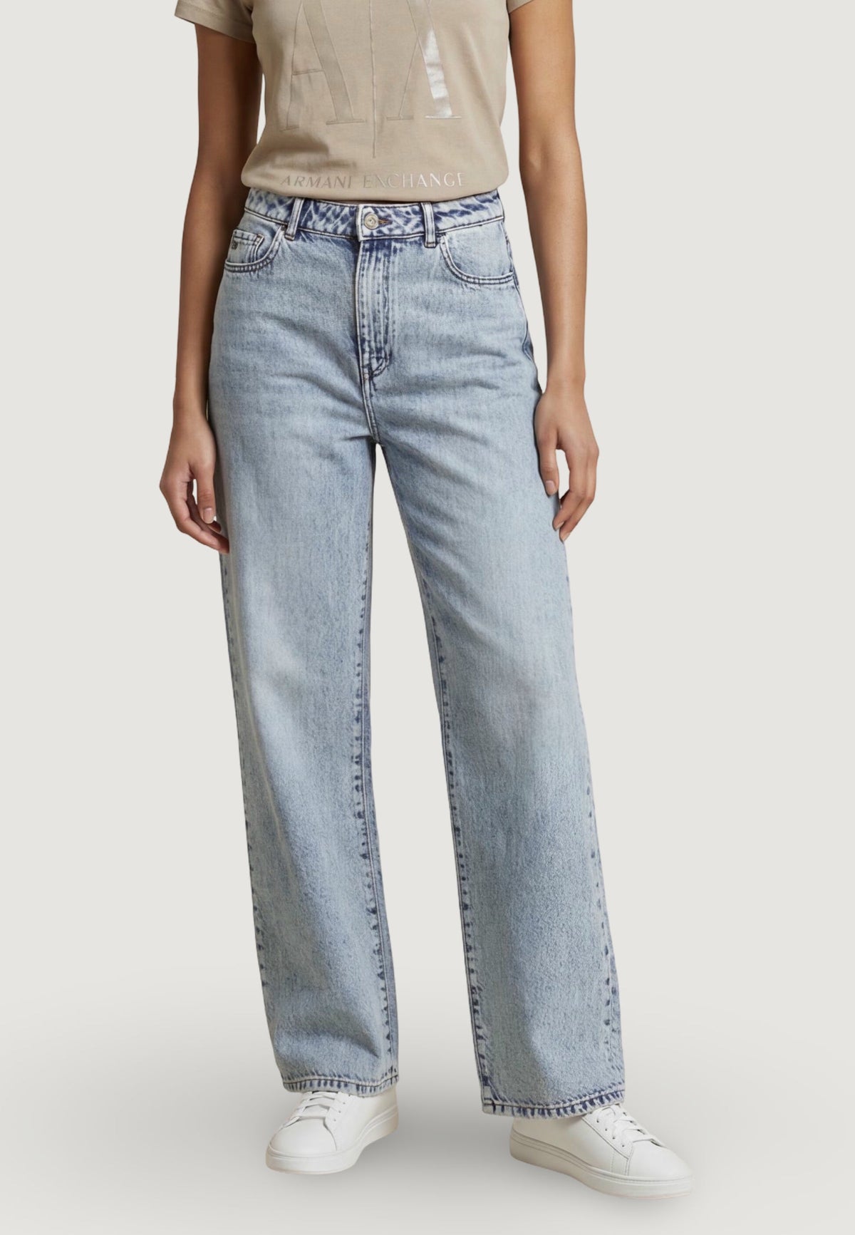 Armani Exchange Baggy Boyfriend Jeans – Lichtblauw