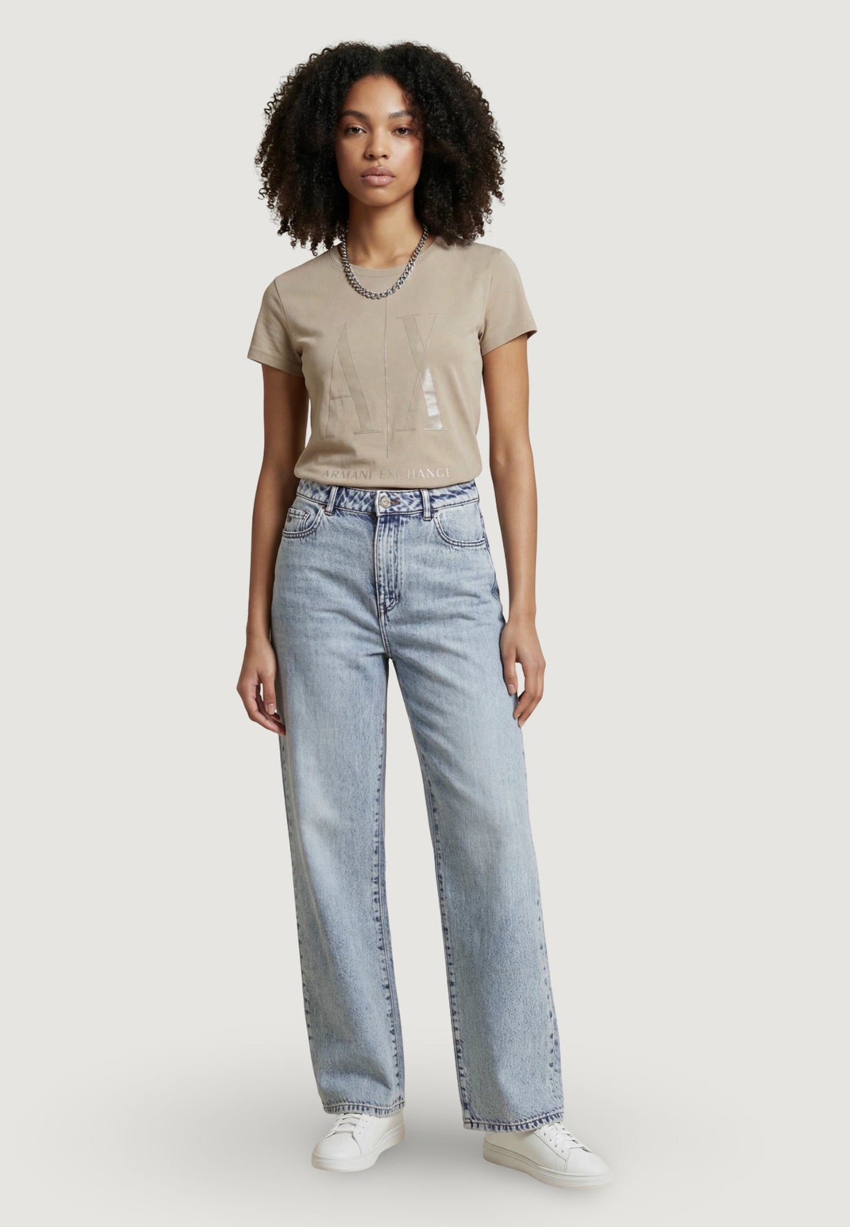 Armani Exchange Baggy Boyfriend Jeans – Lichtblauw