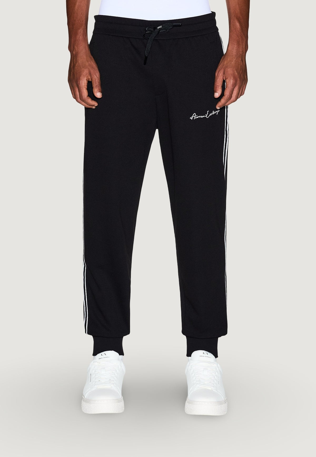 Armani Exchange Joggingbroek van Polyestermix – Zwart
