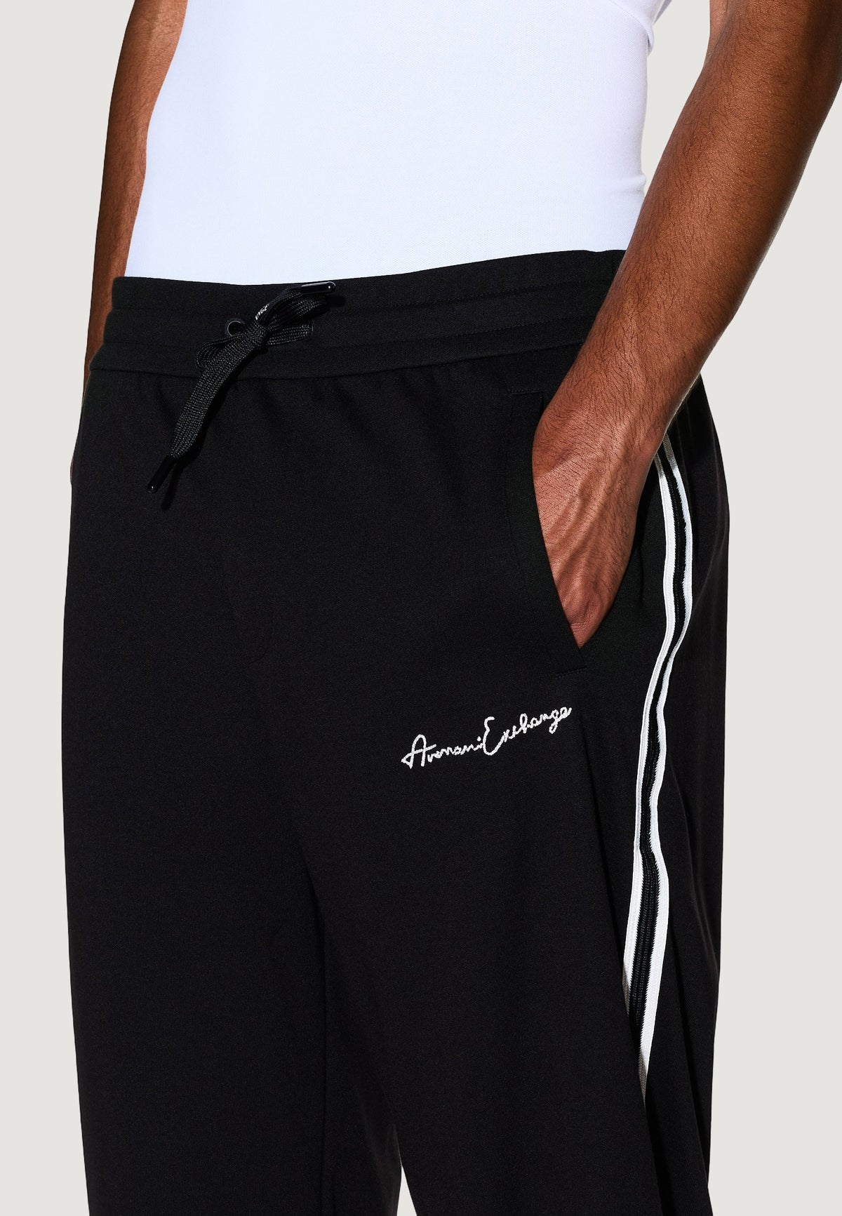 Armani Exchange Joggingbroek van Polyestermix – Zwart