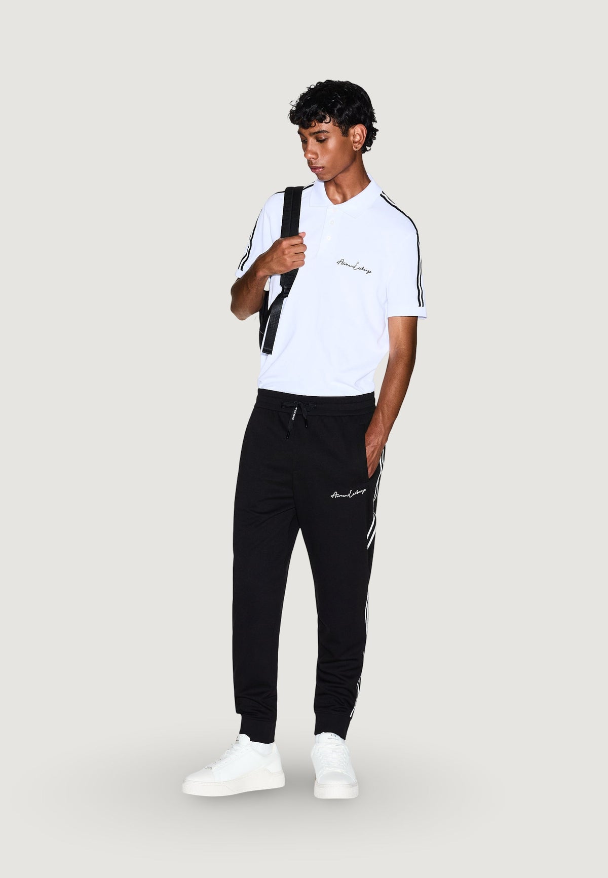 Armani Exchange Joggingbroek van Polyestermix – Zwart