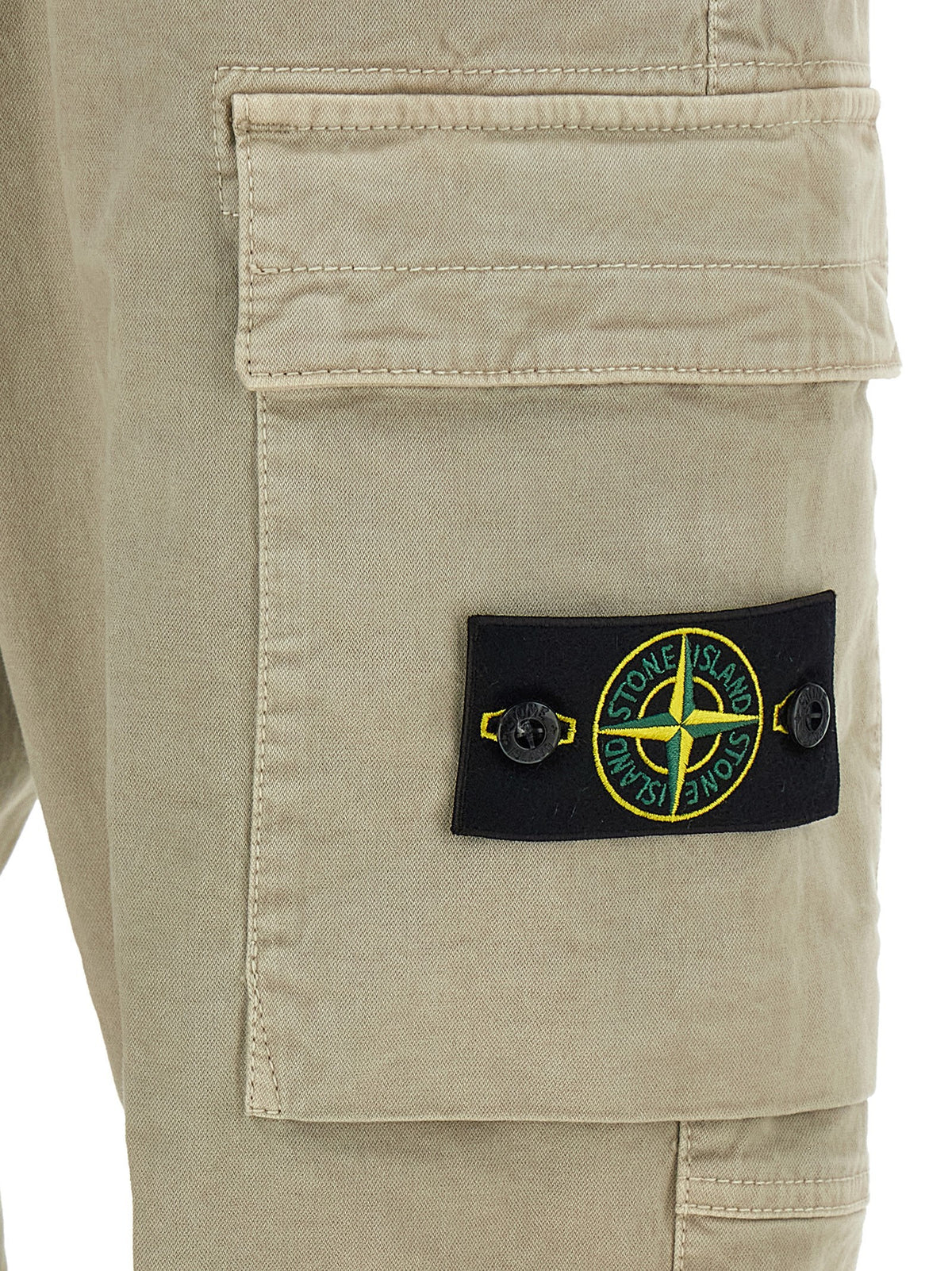 Stone Island Stretch Katoenen Cargobroek – Beige