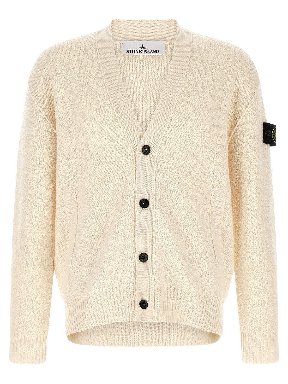 Stone Island Wollen Cardigan – Crème