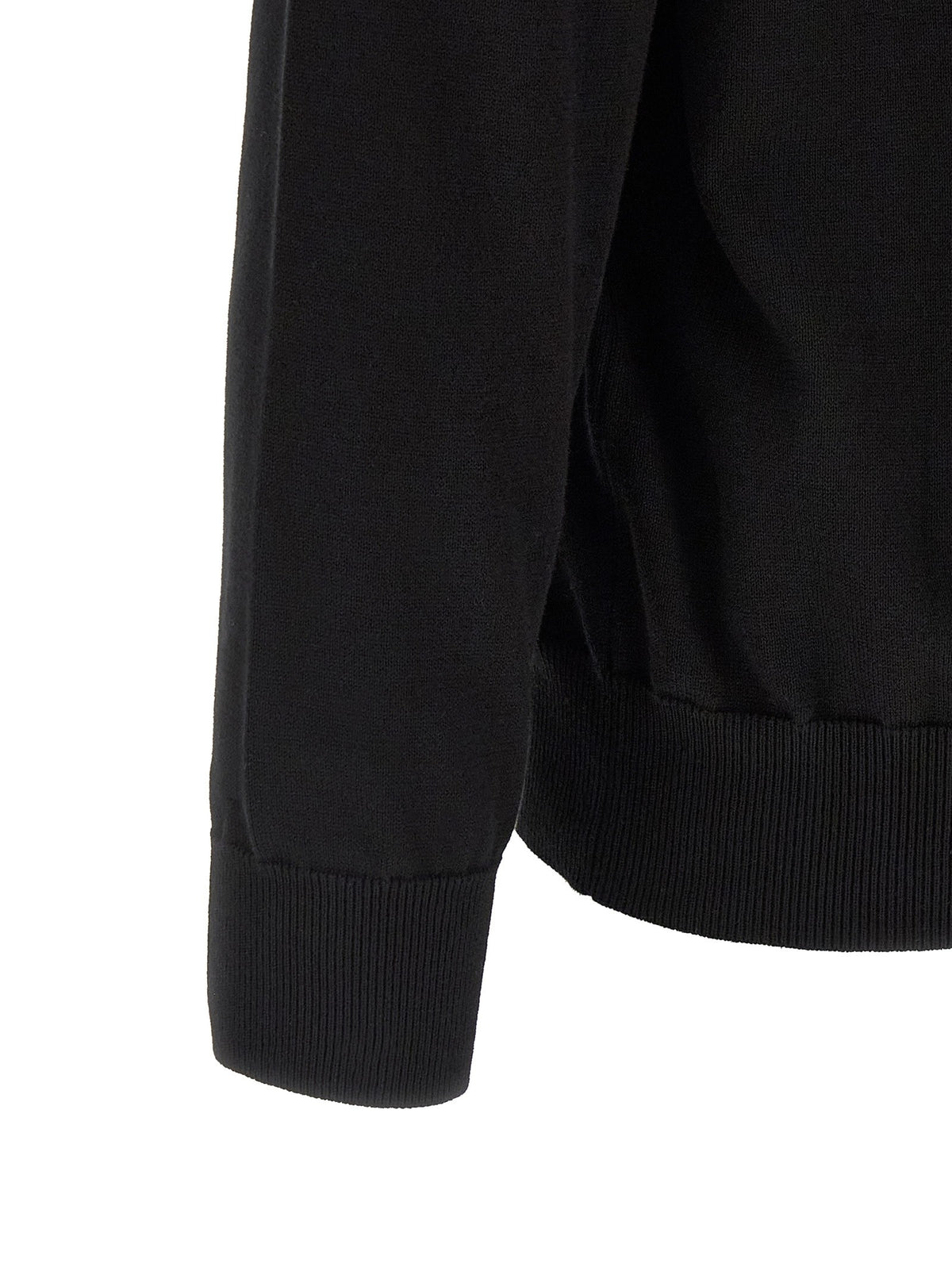 Stone Island Katoenen Trui met verlaagde schouders – Zwart
