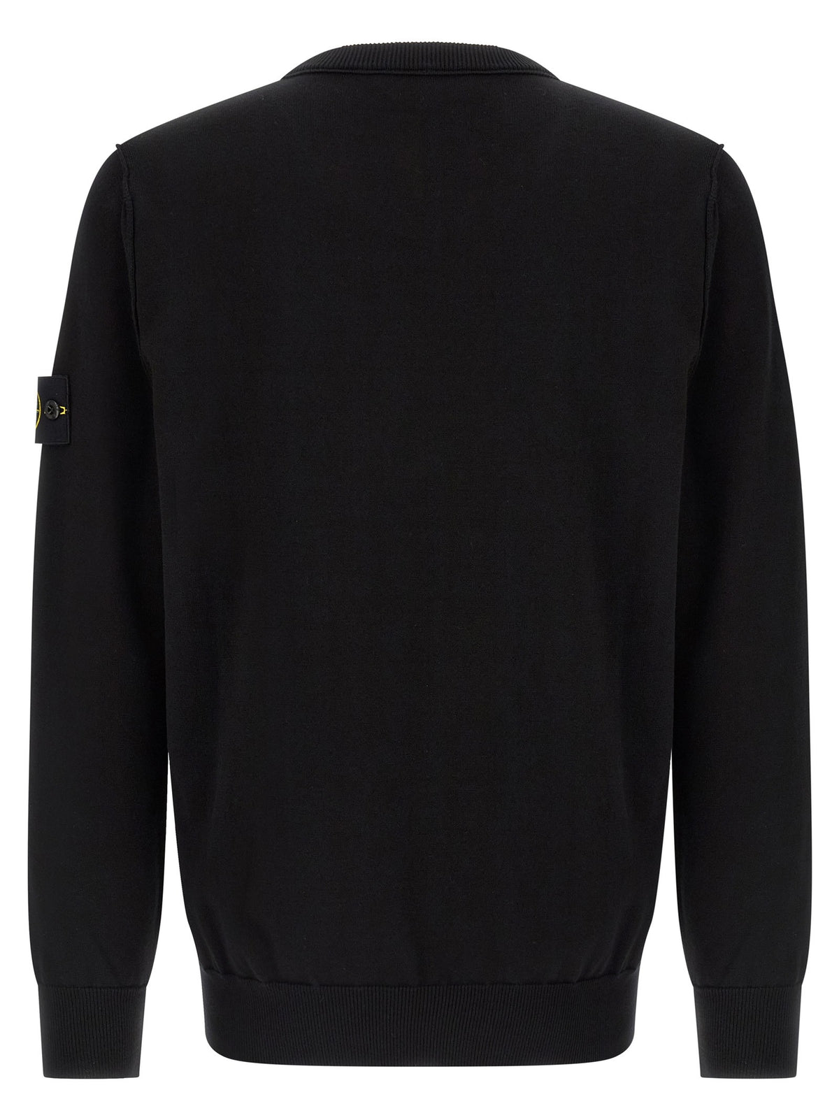 Stone Island Katoenen Trui met verlaagde schouders – Zwart