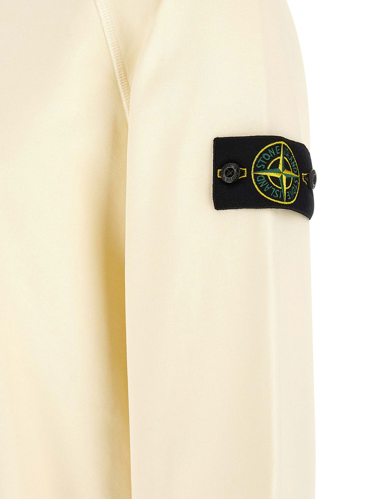 Stone Island Katoenen Sweatshirt met badge – Crème