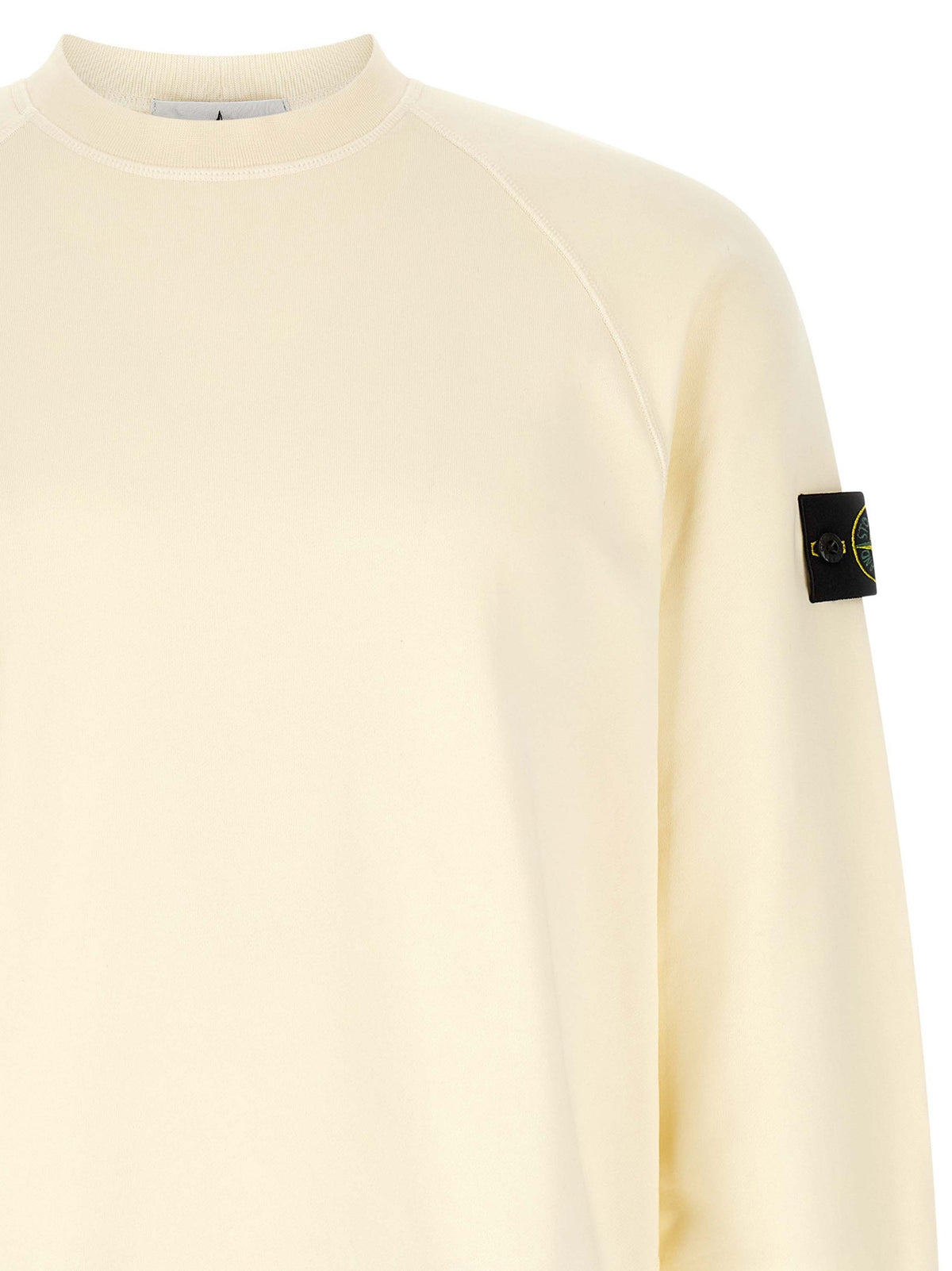 Stone Island Katoenen Sweatshirt met badge – Crème