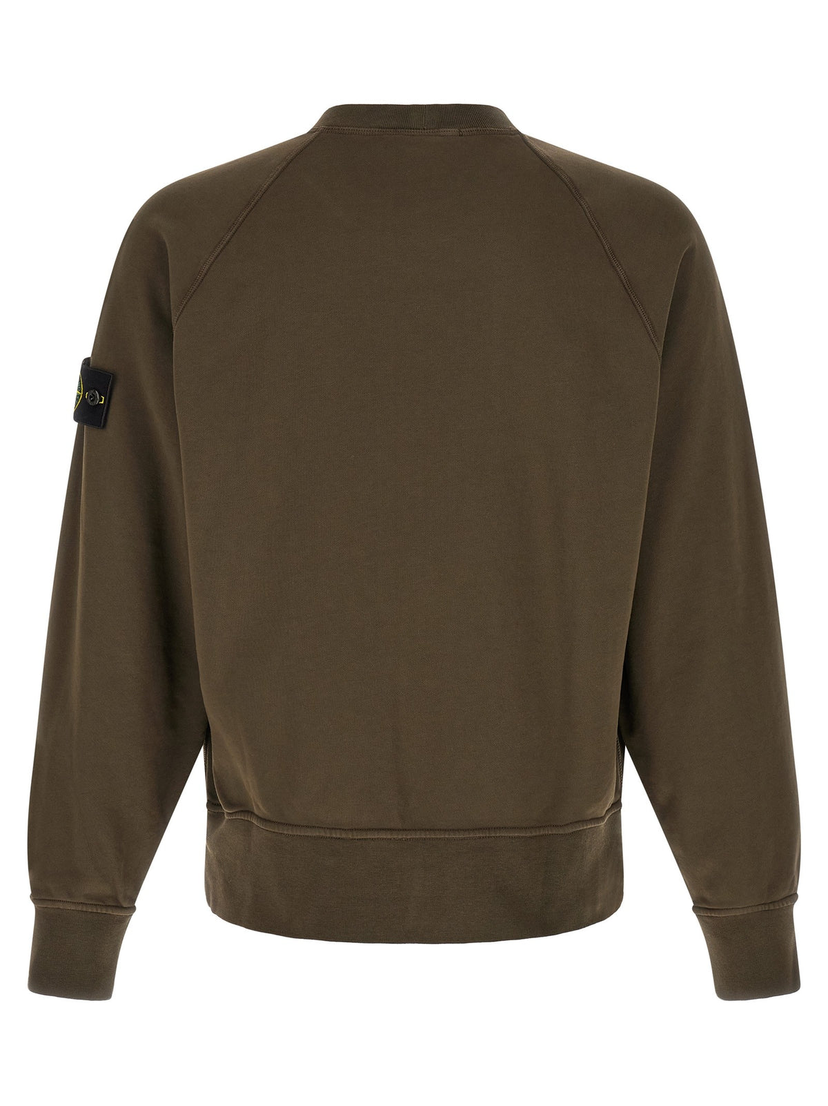 Stone Island Katoenen Sweatshirt met badge – Olijfgroen