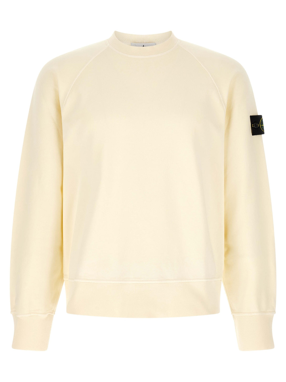 Stone Island Katoenen Sweatshirt met badge – Crème