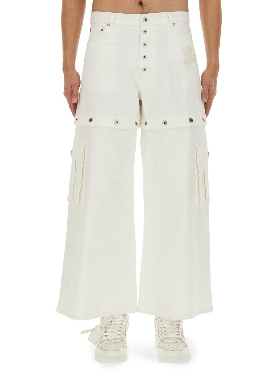 Off-White Baggy Jeans – Wit