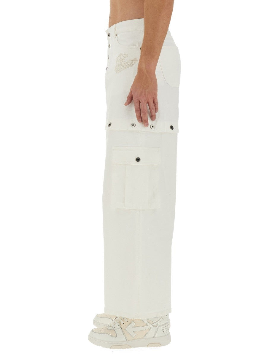 Off-White Baggy Jeans – Wit