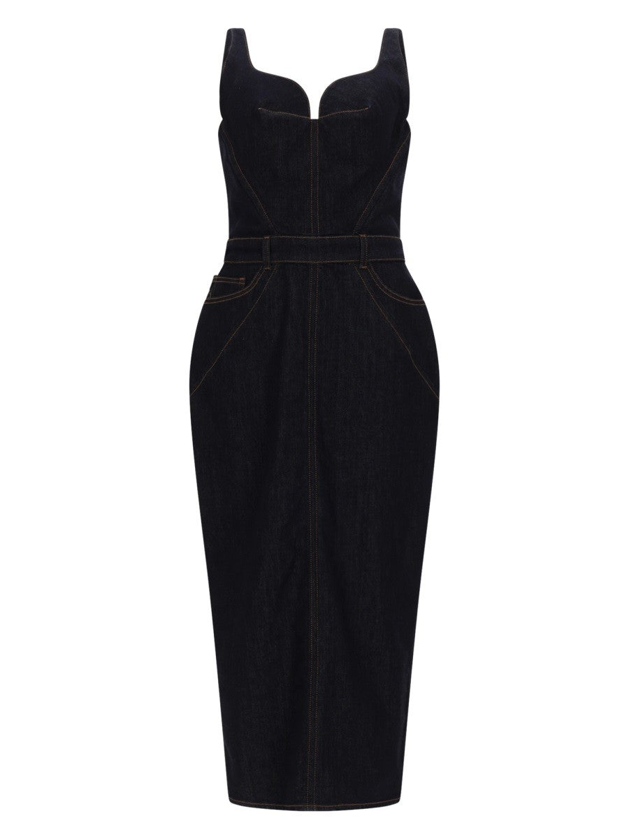 Givenchy Spijkerjurk van ruw denim – Donkerblauw