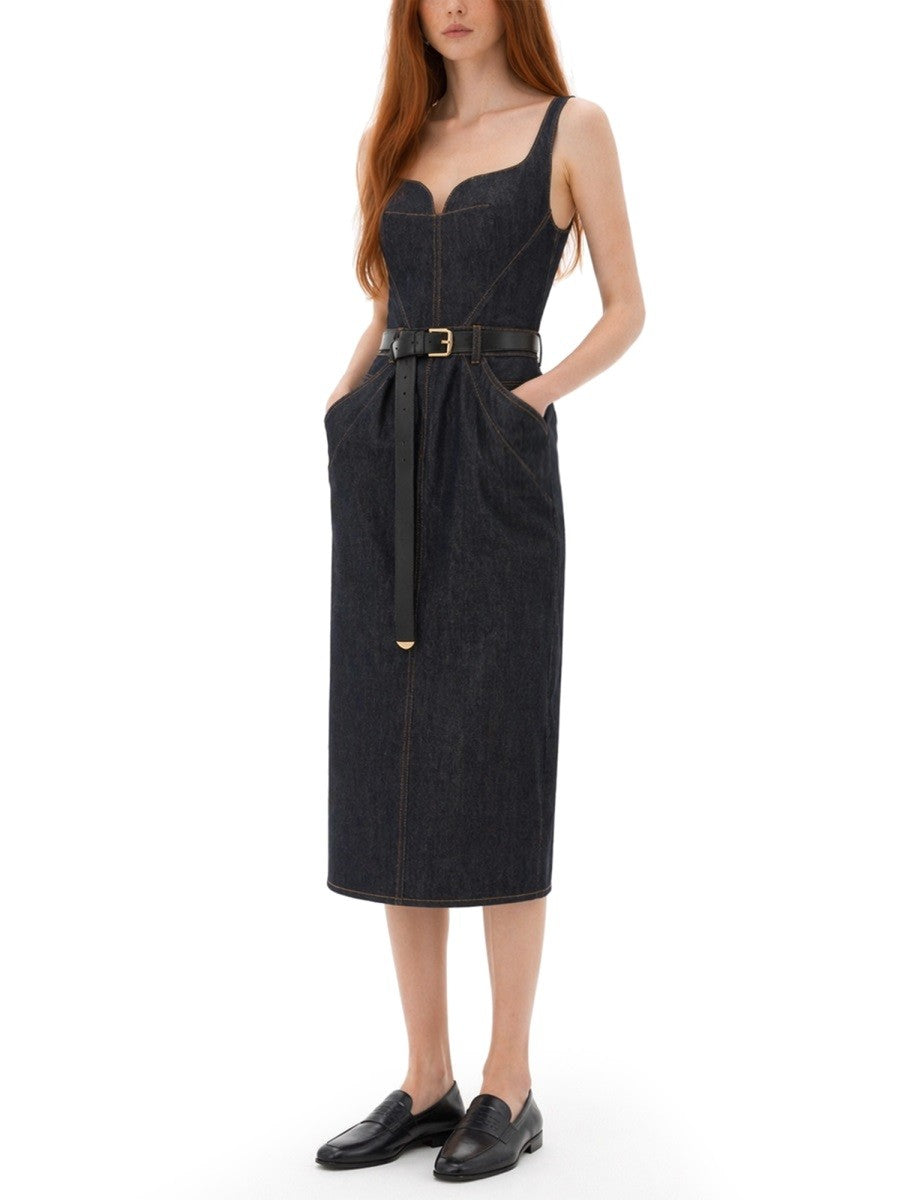 Givenchy Spijkerjurk van ruw denim – Donkerblauw