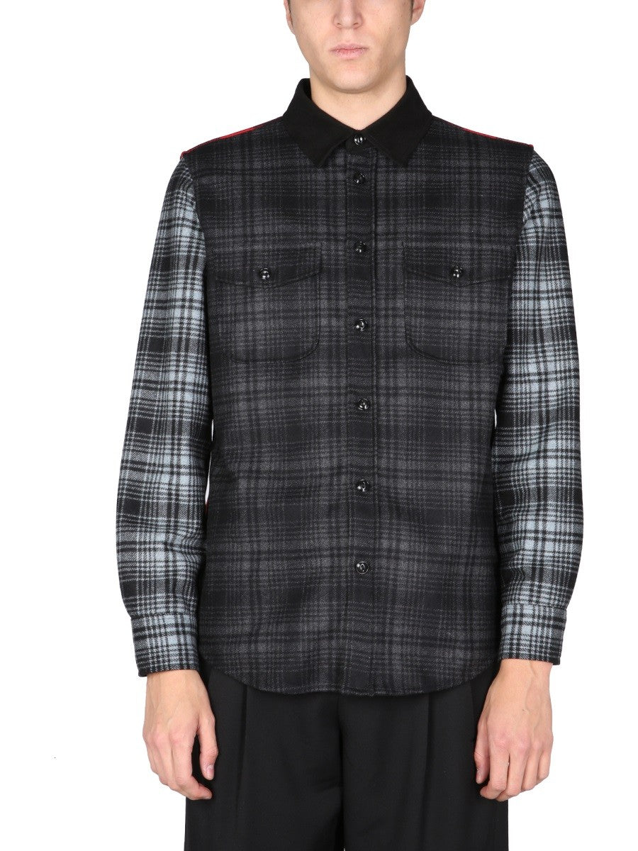 Woolrich Alaskan Melton Overshirt – Zwart / Grijs