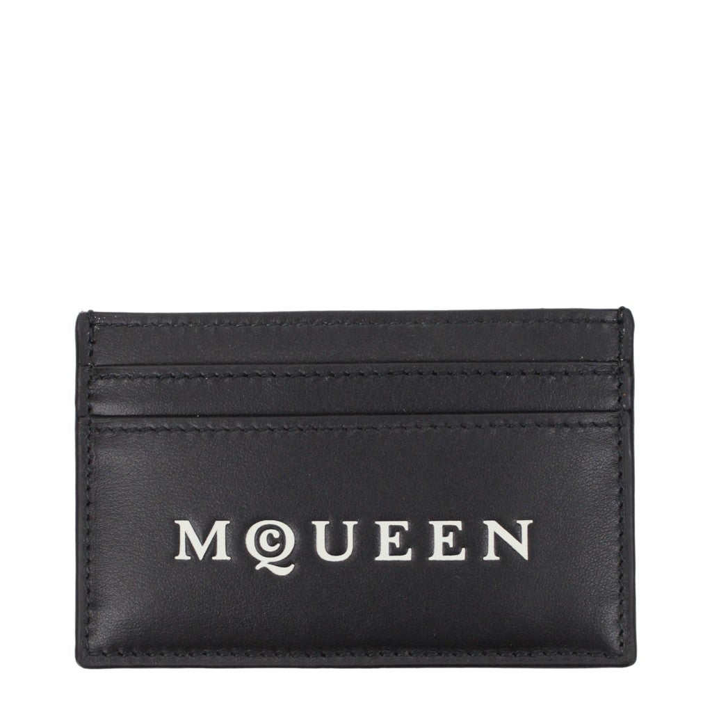 Alexander McQueen Kaarthouder met logo – Zwart