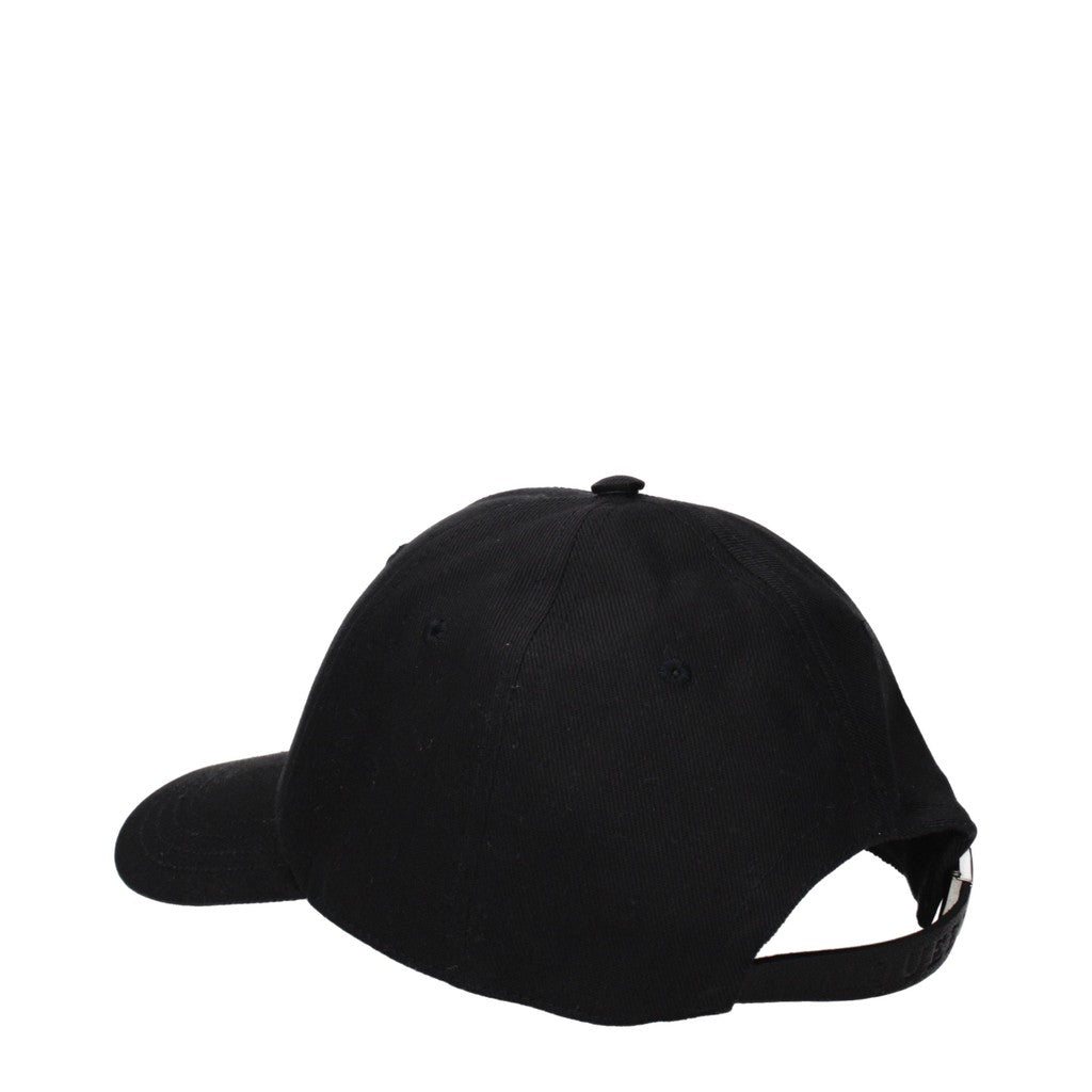 Alexander McQueen Katoenen pet met logo – Zwart