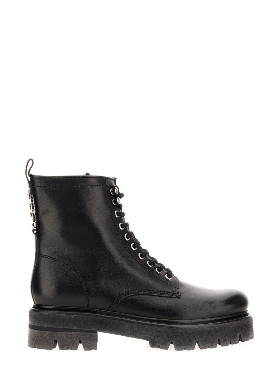 Dsquared2 Leren Enkellaarzen – Zwart