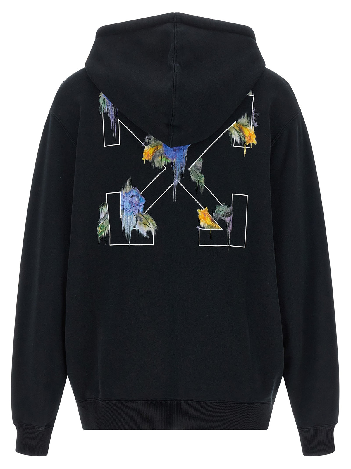 Off-White Arrow Out Flower Hoodie – Zwart