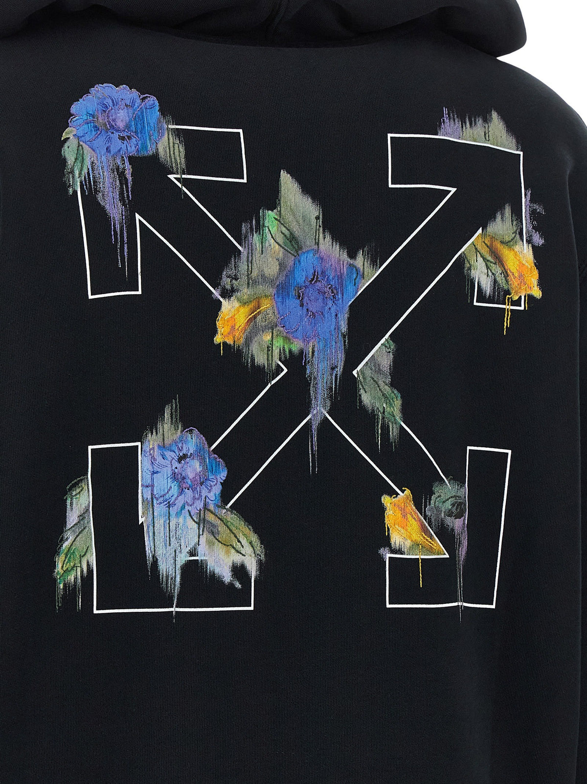 Off-White Arrow Out Flower Hoodie – Zwart