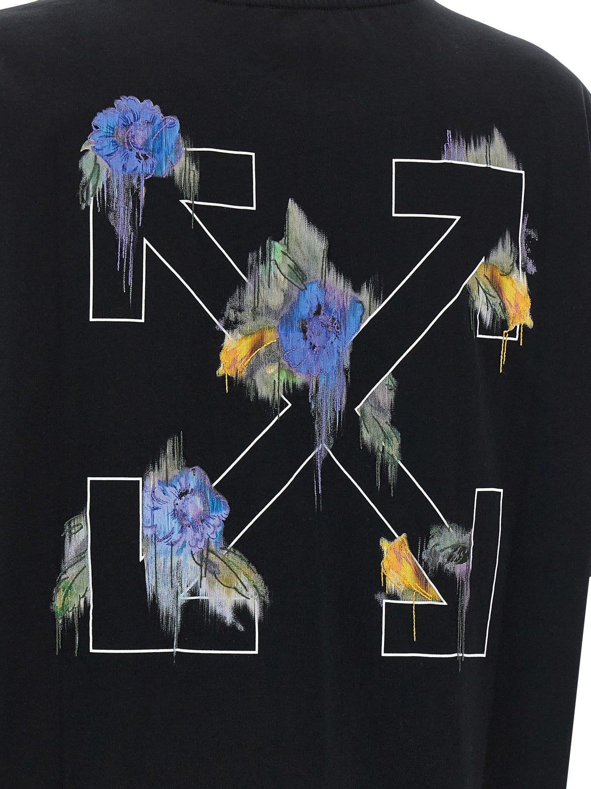 Off-White Arrow Out Flower T-shirt – Zwart