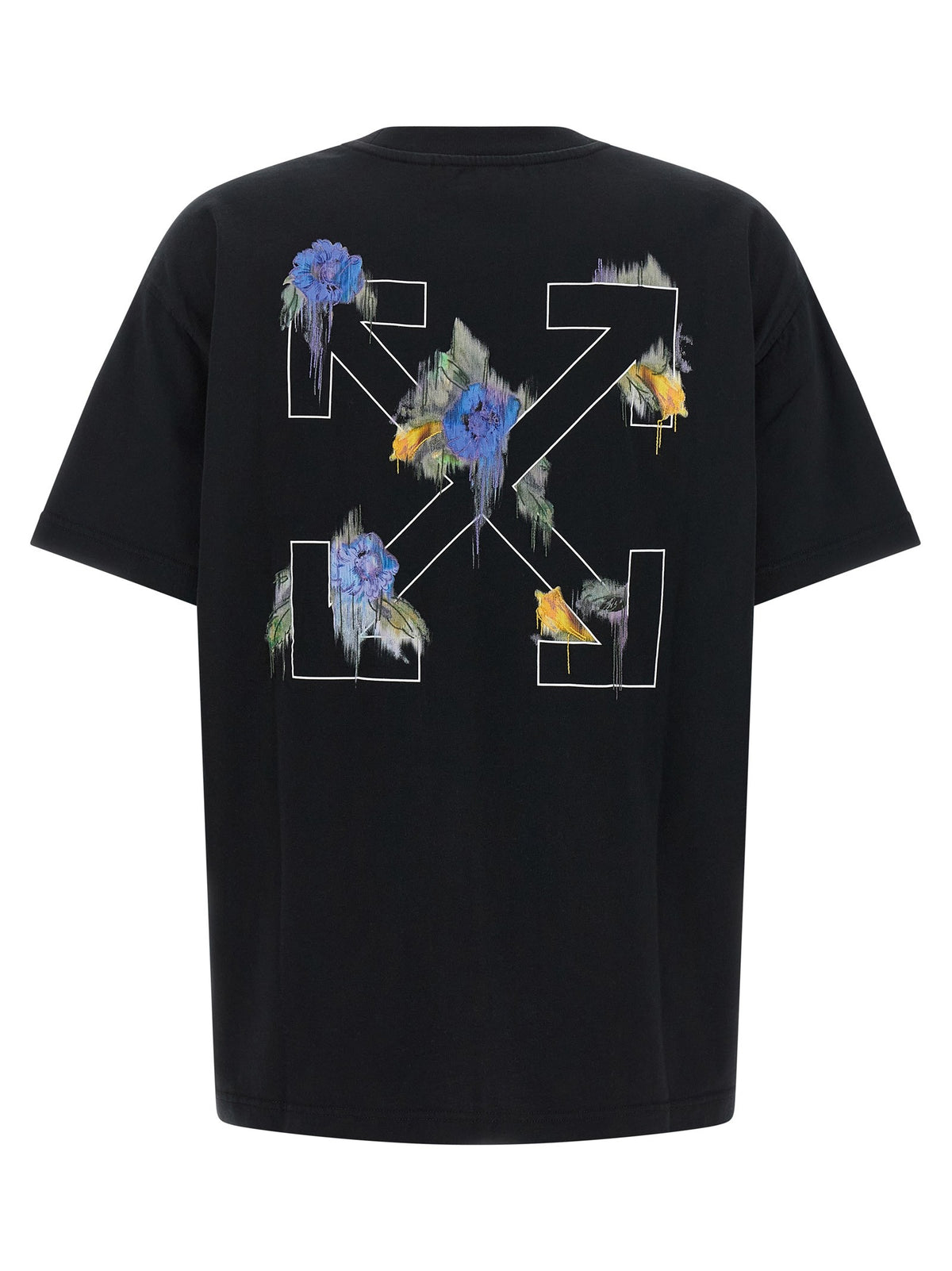 Off-White Arrow Out Flower T-shirt – Zwart