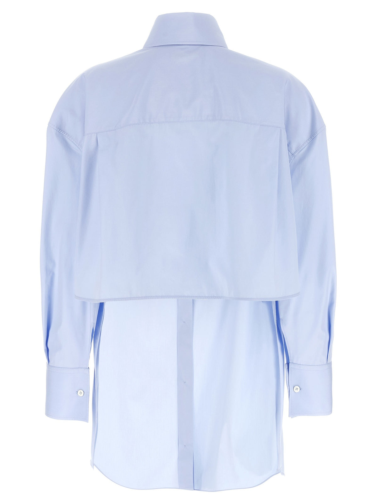 Givenchy Asymmetrisch Overhemd van popeline – Lichtblauw