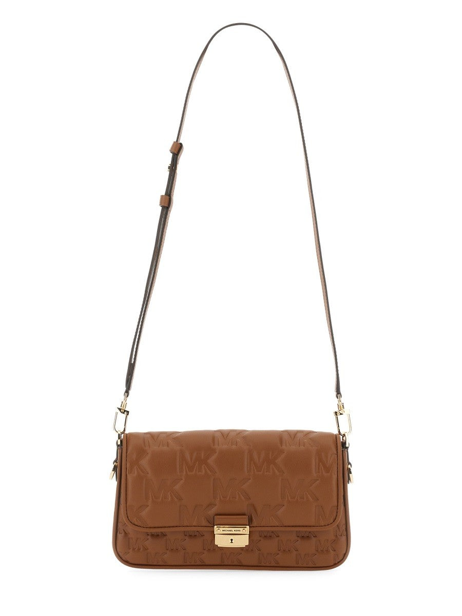 Michael Kors Schoudertas met reliëflogo – Cognac