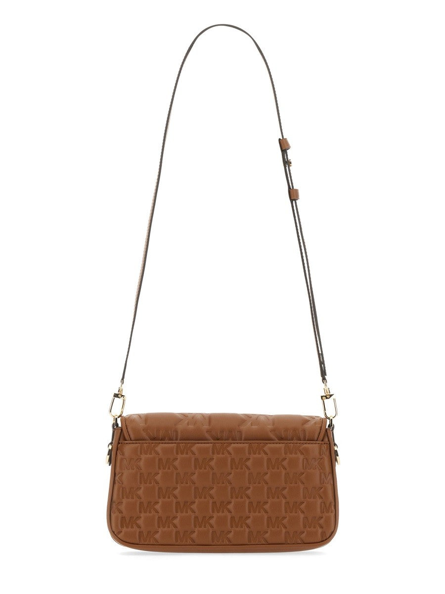 Michael Kors Schoudertas met reliëflogo – Cognac