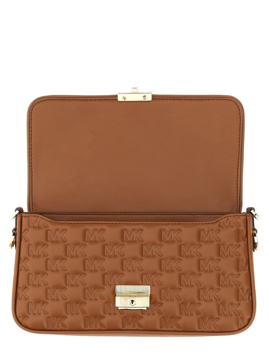 Michael Kors Schoudertas met reliëflogo – Cognac