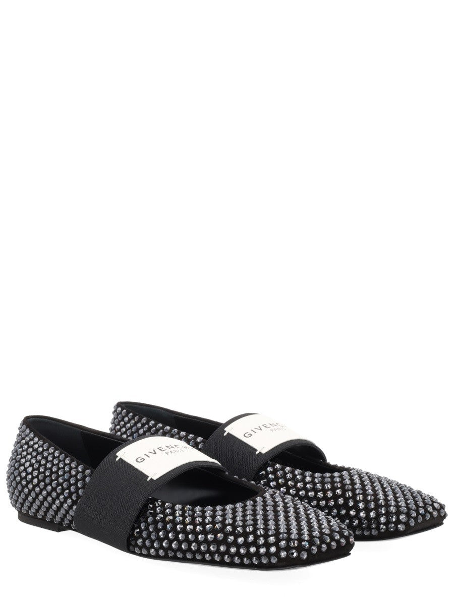Givenchy Sliced Square Ballerina's – Zwart
