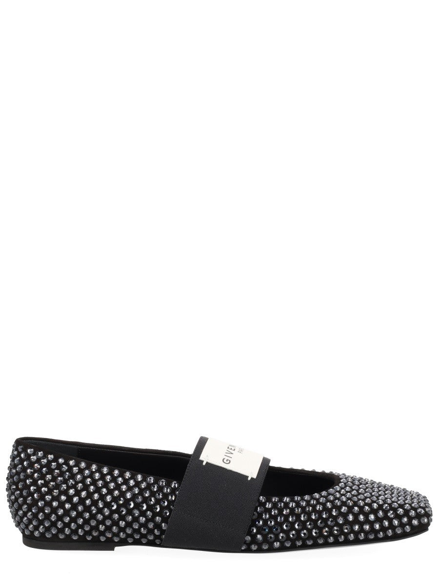 Givenchy Sliced Square Ballerina's – Zwart