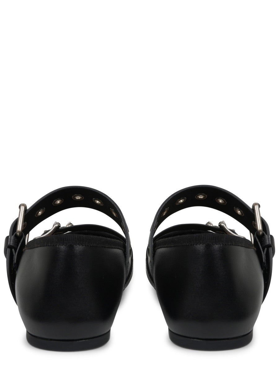 Christian Dior Punk Ballerina's – Zwart