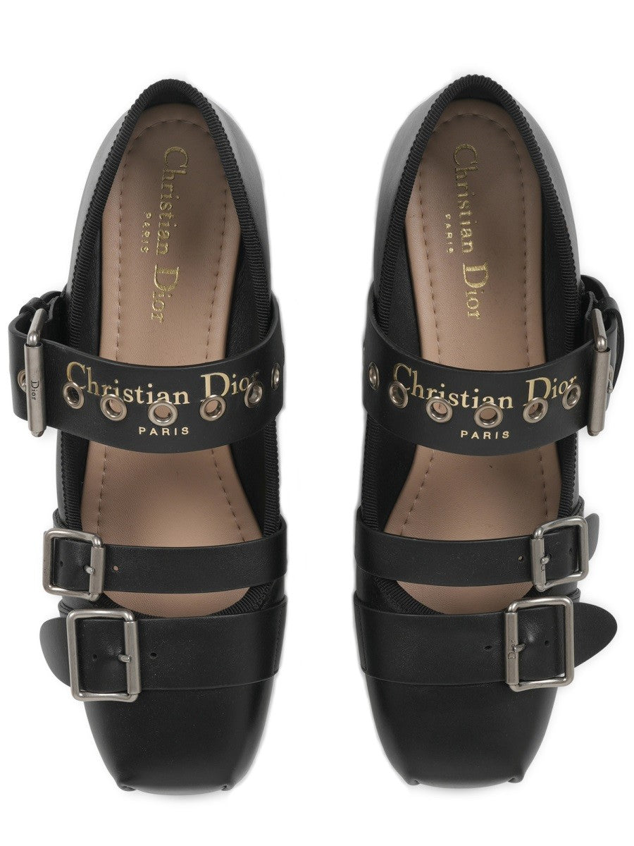 Christian Dior Punk Ballerina's – Zwart