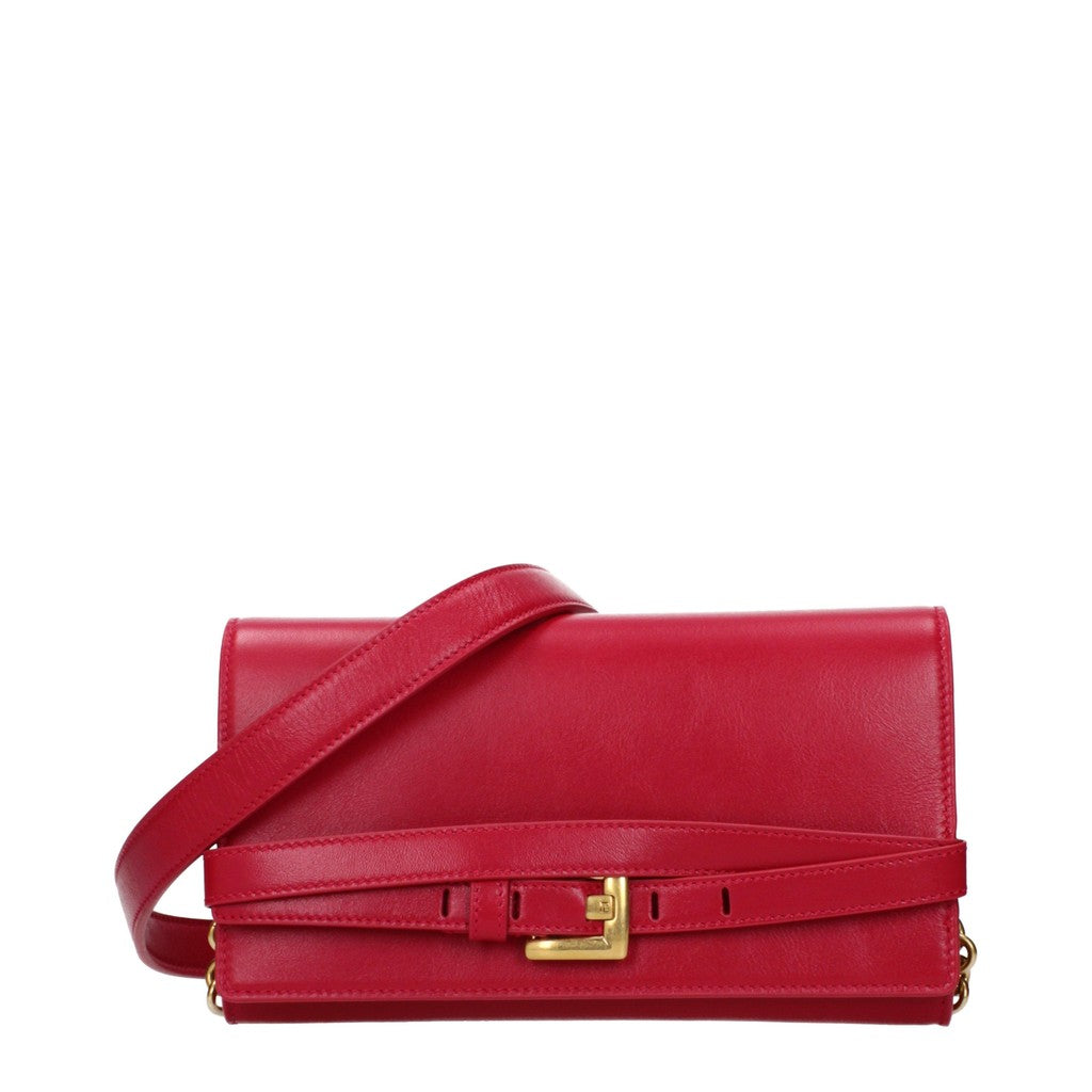 Balmain Leren crossbodytas – Fuchsia