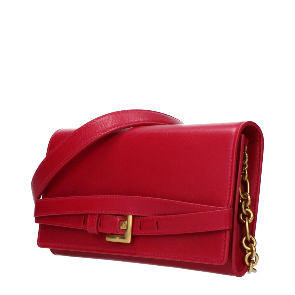 Balmain Leren crossbodytas – Fuchsia