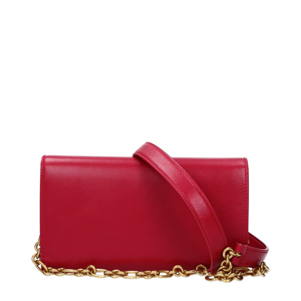 Balmain Leren crossbodytas – Fuchsia