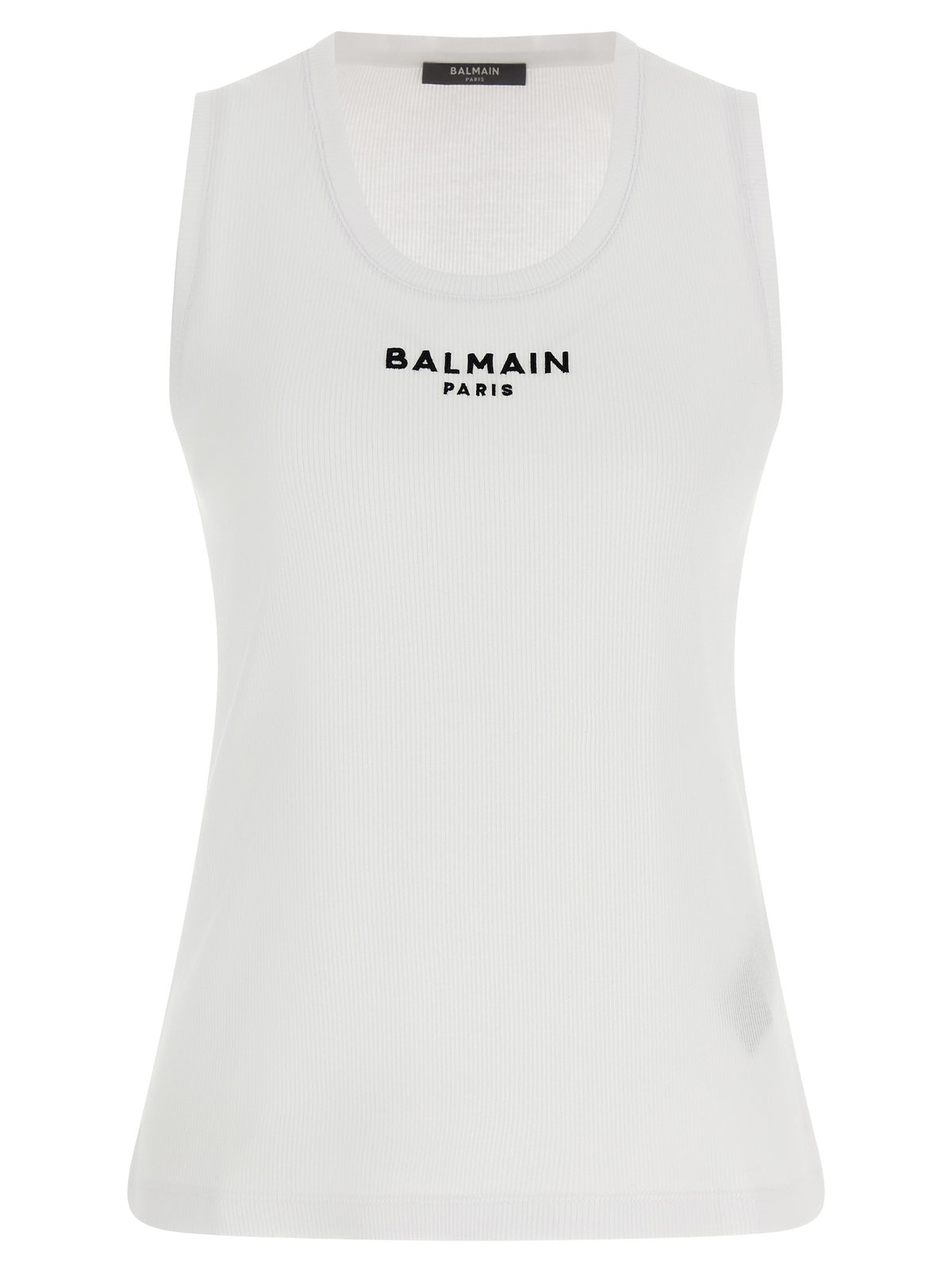 Balmain Tanktop met logo – Wit