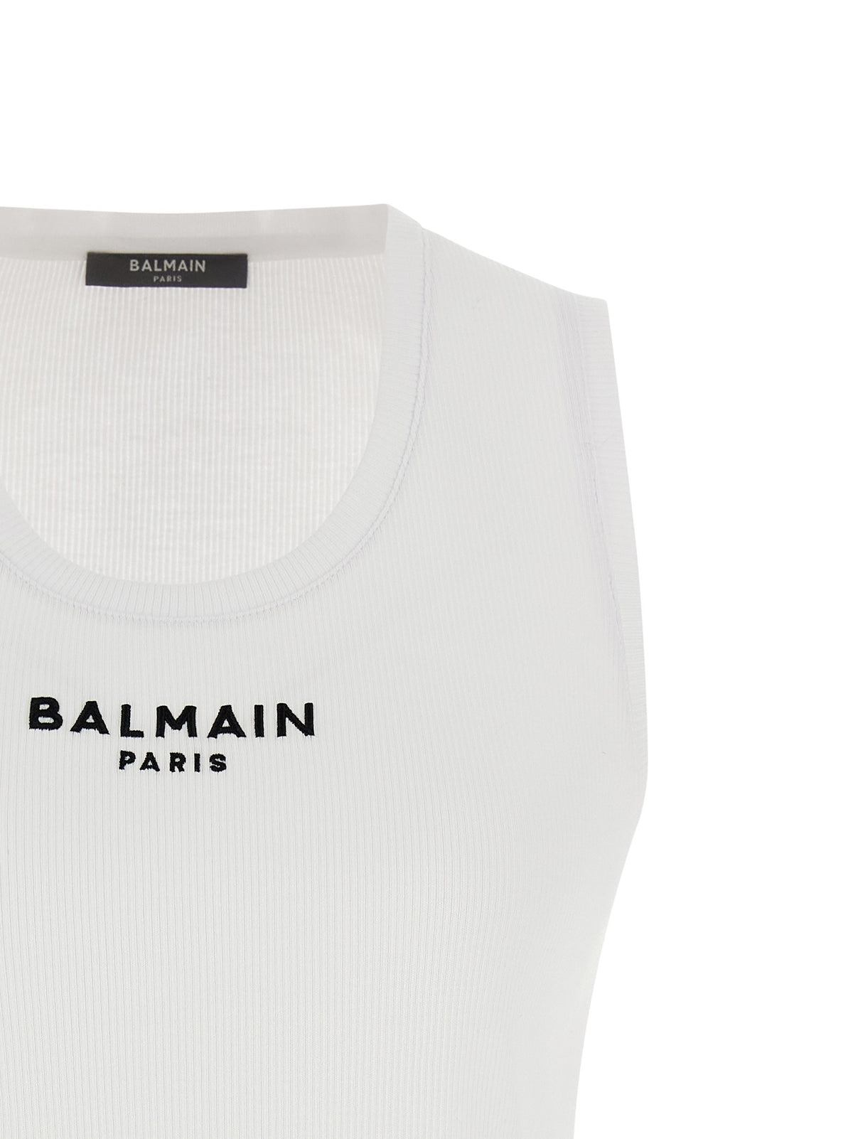 Balmain Tanktop met logo – Wit