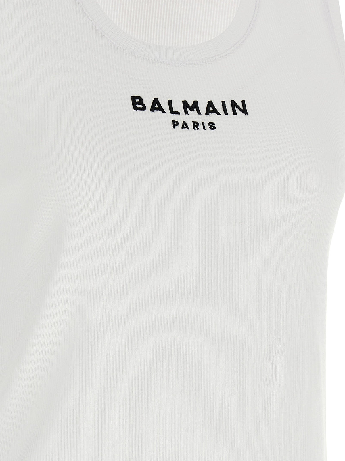 Balmain Tanktop met logo – Wit