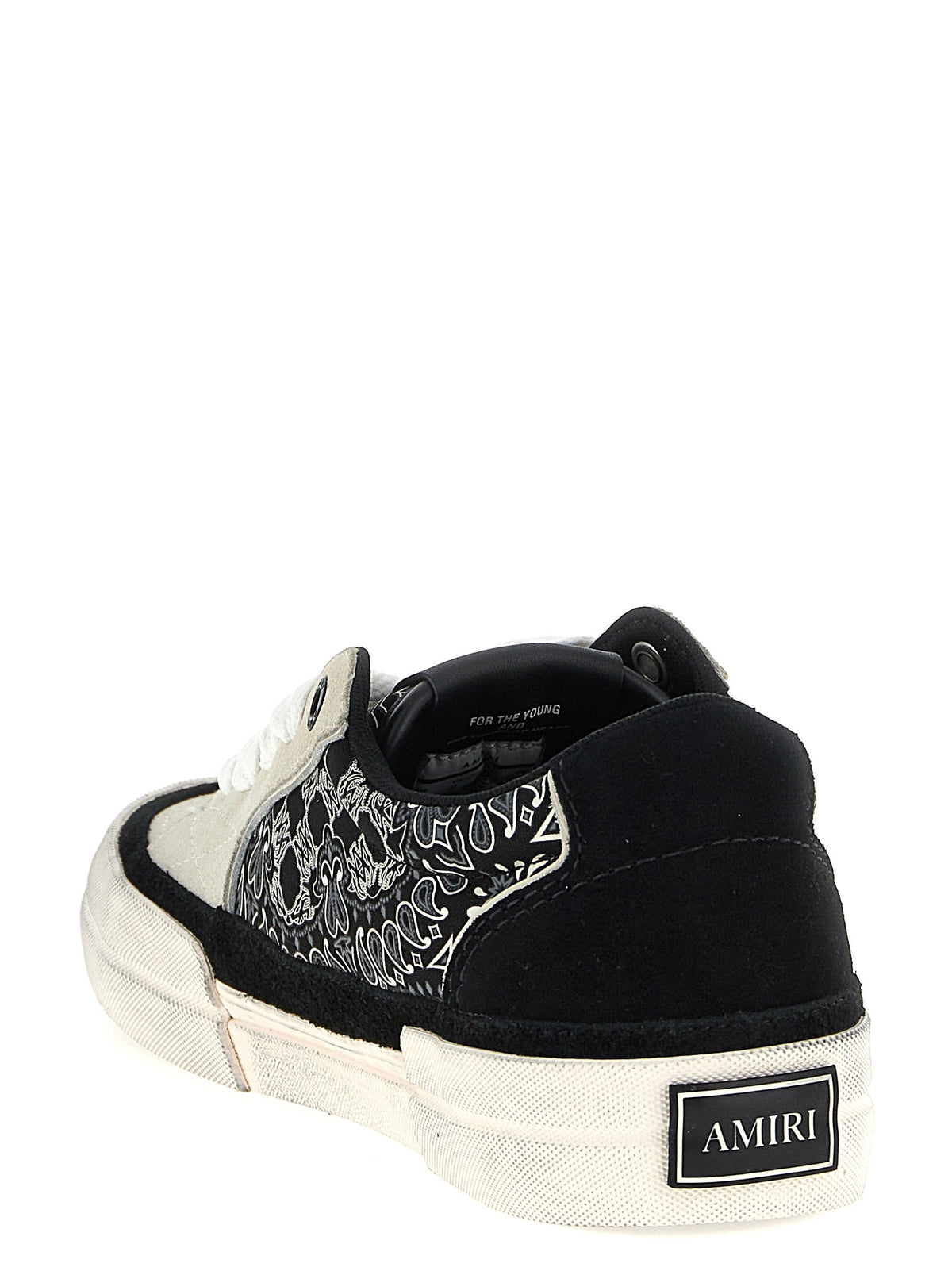 Amiri Bandana Sunset Skate Sneakers – Wit / Zwart