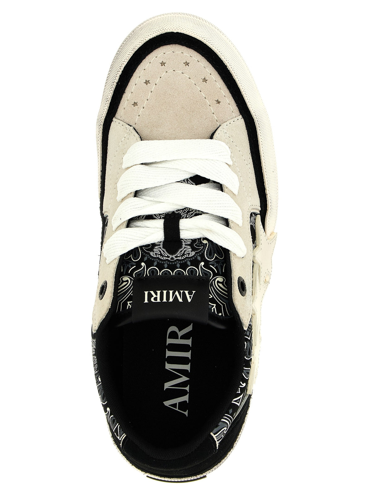 Amiri Bandana Sunset Skate Sneakers – Wit / Zwart