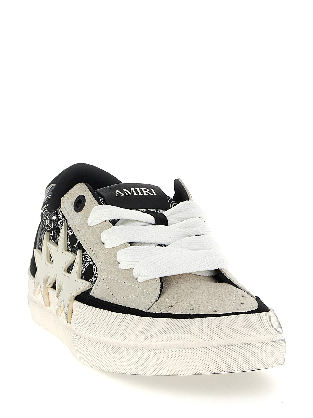 Amiri Bandana Sunset Skate Sneakers – Wit / Zwart