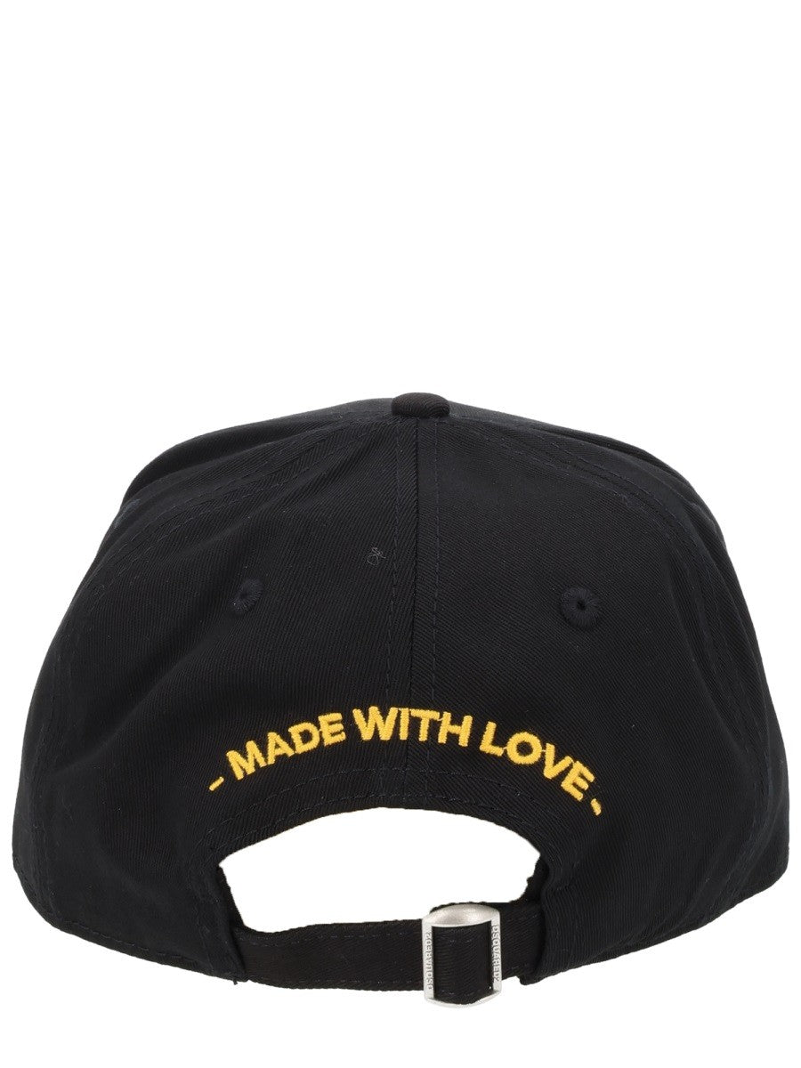Dsquared2 Pet met logopatch – Zwart